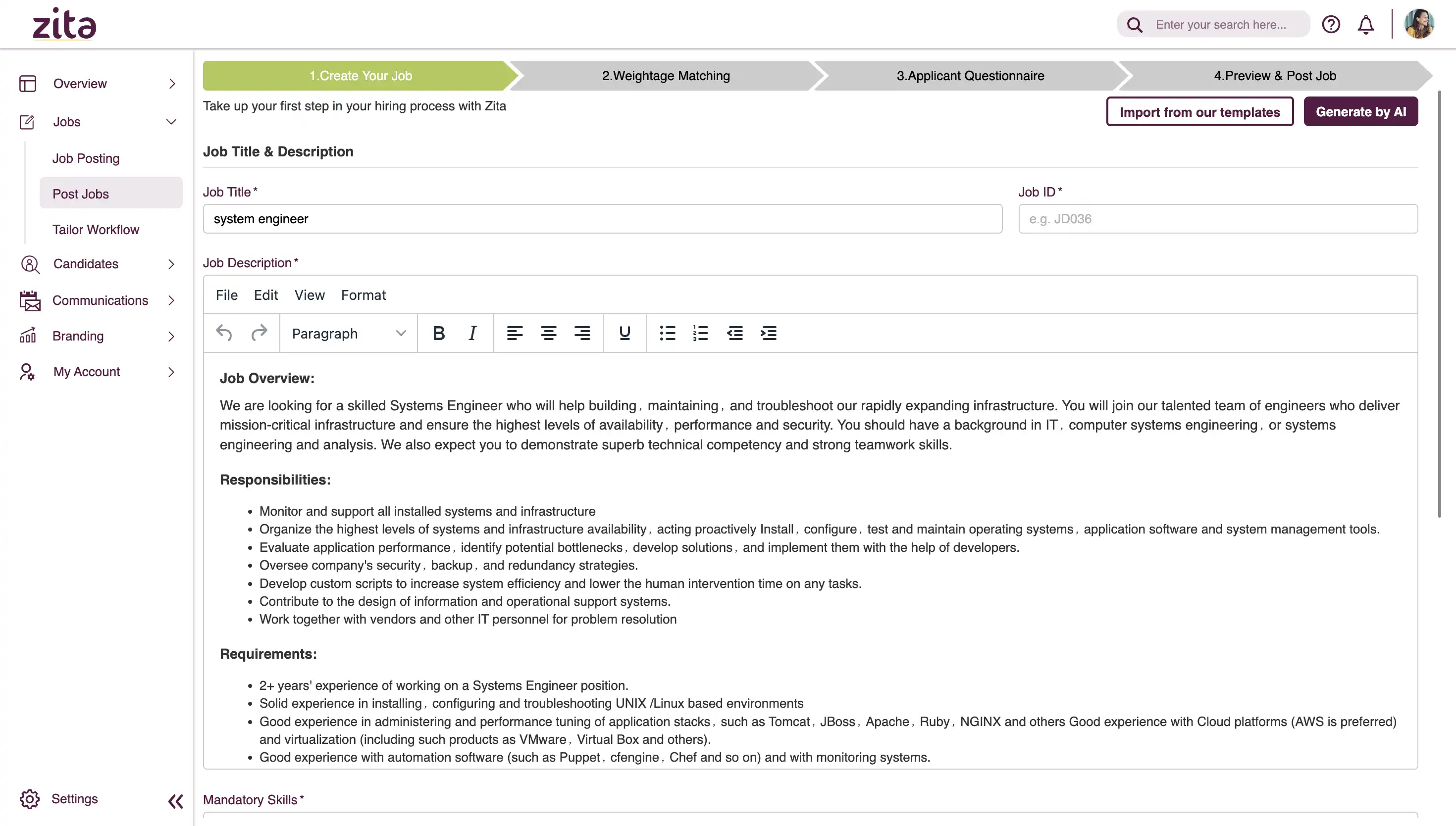 Post a Job with an Automated Applicant Tracking System